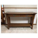 Leick Oak Craftsman Mission Style 54'  Sofa Table