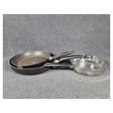 T-Fal Frying Pan, Mirro Frying Pan, Stainless