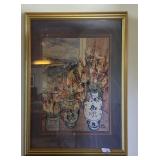 Leslie Seyour Signed Print 'Blue and White Vases'