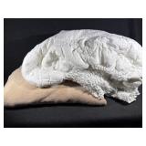 White Mattress Cover, Tan Polyester Blanket