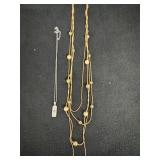 Silvertone necklace and Golden necklace