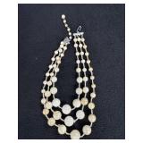 Costume Pearl 3 strand necklace