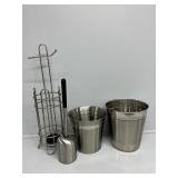 Bathroom Supplies: Trash Cans(2), Toilet Paper