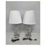 Glass Lamps with Lampshades(2)