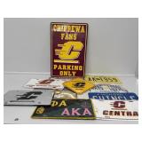 Chippewa sign, CMU license plates