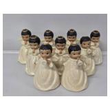 Ceramic Angel Bell Figurines(9)