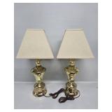 Gold Toned Metal Lamps(2)