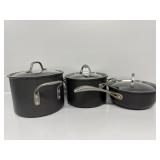 Calphalon Pots (3) W/ Lids