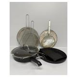 Grill Pans (2), Mesh Strainers, Ballarini Pan