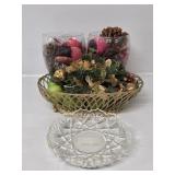 Mikasa Salad Plate, Metal Woven Bowl With Faux