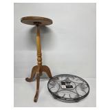 Wooden Plant Stand, 17" Plant Caddy