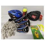 Youth Bike Helmet, Rawlings RH Glove Brand New