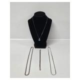 .925 Necklace with Topaz Stone Pendant, .925