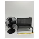 Tabletop Fan, Metal Art Monitor Stands(2)