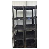 2 Black Plastic Shelves