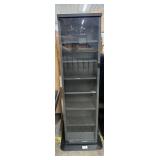 Black Wooden Entertainment Swivel Stand with 2