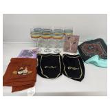 Wine Glasses(7) Crown Royal Bags, Wine Charms