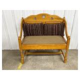 Wooden Bench with Lift Up Seat and Heart Cut Outs