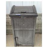 Suncast Plastic Outdoor Trash Bin