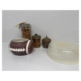 Pottery Canisters (2) Microwave Cover