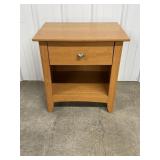 Small Wooden Nightstand with 1 Drawer