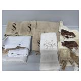 Monogram "S" Towels, Fancy Hand towels