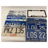 Illinois and Michigan license plates