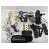 Assorted phone cords, Cable cords, other cords