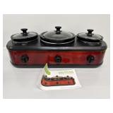Tru Three Crock Buffet Slow Cooker