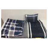Queen Comforters- green & Black/Blue