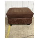 Brown Upholstered Ottoman