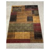Area Rug  Earth Tones With Burgundy
