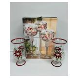 Christmas Candle Glass Holders