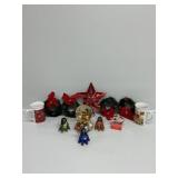 Small Wreaths(4), Christmas Mugs(2), Figurines