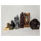 Stone Man by Cactus, Wooden African Man, E