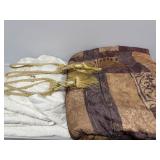 Mattress cover, King size Comforter, Gold Rope