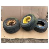3 Tires 2 On Rims 18X8.50-8, 1Tire No Rim