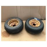 2 Tires On Wheels 16X6.50-8 2 Ply