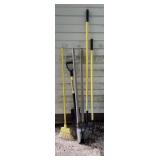 Gardening Spade, Post Hole Digger , Bow Rake