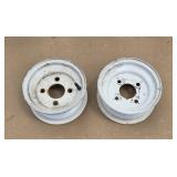 2 Metal Rims Lawnmower Size No Tires