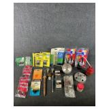 Thumb Pump Oil Can, Mower Muffler, Tire Gauge