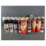 31 Cans Of Spray Paint Assorted Colors