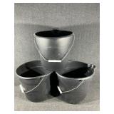 3 Plastic Buckets