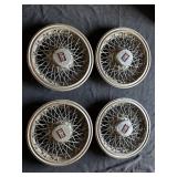 Wire Spoke Hubcaps(4) 78-88 Oldsmobile