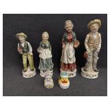Harvest -Themed Elderly Farmer Couple Figurines, B