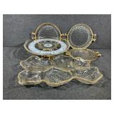 Jeanette Glass 6 leafed comparts