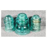 Glass insulators Aqua colored (3)