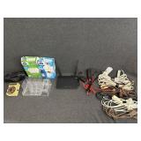 ASUS Wireless Router, Extension Cords, Mini Radio