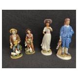 Bisque Porcelain Figurines, Farmer Couple, Romanti