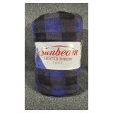Sunbeam Fleece Heated Throw New